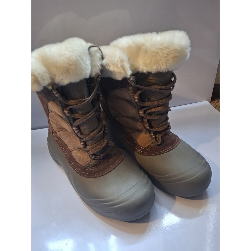 Columbia Sierra Summette Brown Suede Faux Fur Winter Snow Boots BL1371-248 9 - Picture 7 of 8